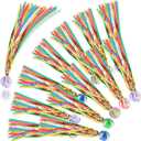 20 PCS Comet Balls with Colorful Streamers, Rubber Bouncy Balls for Birthday Party Favors, Easter Basket Goody Bag Filler