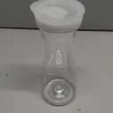 20 Oz Water Carafe with Flip Top Lid, Round Base Juice Containers Clear Plastic Pitcher for Water Iced Tea Juice Milk Lemonade Mimosa Bar and Other Beverages (600 milliliters)