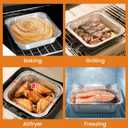 40 Pack 8x8 Aluminum Foil Pans - Square Baking Cake Pans Disposable - To Go Food Container Aluminum Tray, Perfect for 8'' Air Fryer