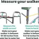 Sigo Green Walker Tray for Rolling Folding Walker, Tray Table with Cup Holder for Standard Walkers Seniors, Detachable Non Slip TV Accessories Basket Holding Plate Cups Clip On Small Bag Carrier