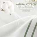 Sage Green Shower Curtain Cotton Boho Striped Shower Curtains for Bathroom with Tassel 72 X 72