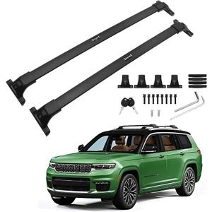 Powerty 300LBS Roof Rack Cross Bars for 2021-2026 Jeep Grand Cherokee L 3-Row & 2022-2026 Grand Cherokee WL 2-Row Accessories, Aluminum Crossbar Roof Rails for Grand Cherokee L