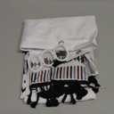 AOFOTO White Boho Shower Curtain with Black Tassel Chic Triangle and Geometric Waterproof Shower Curtain Modern Minimalist Bath Curtain Family Bathtub Bathroom Home Decor with Hooks 36x72 Inch