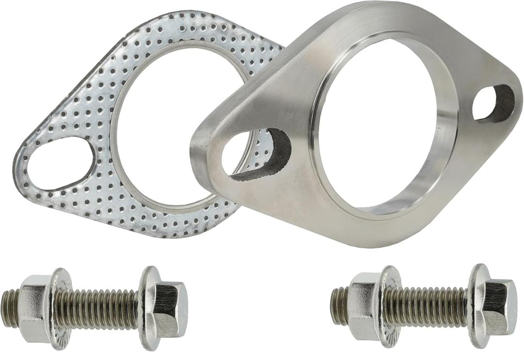2 Inch 2-Bolt Exhaust Flange Connection Kit,Flange and Gasket for Exhaust Turbo Downpipe Catback Headers Stainless Steel 51mm