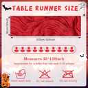 12 Pack Cheesecloth Table Runner 10Ft Christmas Gauze Boho Table Runners for Wedding Decor Bridal Shower Decorations Baby Shower Party (35" x 120")(Red)