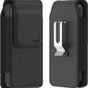 CoverON Holster for Apple iPhone 16 16e Pro/15 15 Pro/14 14 Pro/13 13 Pro/ 12 12 Pro/11 11 Pro/X Xr Xs, Cell Phone Case Belt Clip Carrying Vertical Leather Pouch (Fits with Otterbox or Any Case on)