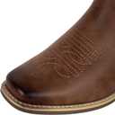 J's.o.l.e Ankle Cowboy Boots for Men Square Toe Chelsea Boots Mens Casual Retro Stylish Boots Size 9