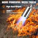 Propane Torch Weed Burner Kit with Storage Bag,High Output with 12.5FT Hose,Heavy Duty Blow Torch Flamethrower with Long/Short Mode for Flame Weeding,Roofing,Ice Melting,Road Marking,BBQ(33.4")