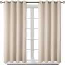BGment Blackout Curtains - Grommet Thermal Insulated Room Darkening Bedroom and Living Room Curtains, Set of 2 Panels (52 x 45 Inch, Champagne)