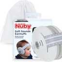 Nuby Soft Sounds Noise-Canceling Earmuffs with Travel Case (White)