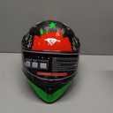 KYPARA Motorcycle Dual Visor Flip up Modular Full Face Helmet with DOT Certification of Impressionism (Black Pocker, L)