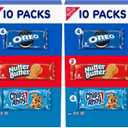 Nabisco Cookie Variety Pack, OREO, Nutter Butter, CHIPS AHOY!, 10 Snack Packs (4 Cookies Per Pack) (Pack of 2) (16.36 OZ (Pack of 2)) Best Before Apr. 06, 2026