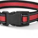 Mile High Life Dog Collar | Nylon Reflective Dog Collars | Light Weight Puppy Collars | Red Dog Collars for Small Dogs (Red, Small) (Small Neck 11"-15")