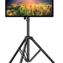 PERLESMITH TV Tripod Stand with ±20° Tilt and 360° Swivel,Portable TV Stand for 23-70 Inch LED LCD OLED Flat Screen TVs,Height Adjustable Outdoor TV Stand with VESA 400x400mm, Holds up to 88lbs PSTM1