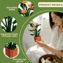 Bird of Paradise Flowers Building Blocks Set Ideal for Teens and Adults 320 PCS, Creative DIY Flower Bouquet Set Home Decor Gift for Teenagers, Plant Lovers and Decor Enthusiasts