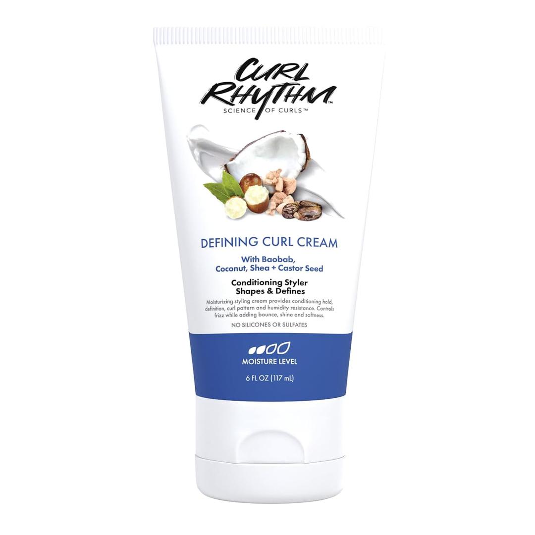 Defining Curl Cream - Hair Moisturizer for Curly Hair - Curl Styling Cream for Frizz Control, Bounce, and Shine - Sulfate Free - 6 oz