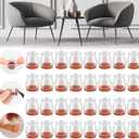 32PCS Upgraded Silicone Chair Leg Floor Protectors for Hardwood Floors, Furniture Sliders for Chair Legs, Felt Bottom Furniture Pads, Anti-Slip Round&Square Cap Covers to Scratch and Reduce Noise