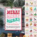 Marspark Christmas Gift Card Book 7 x 5'' DIY Merry Christmas Gift Card Booklet with Spiral Bound for Album Envelopes Student Friends Colleague Page Holder Organizer, 36 Cover Design(Modern)