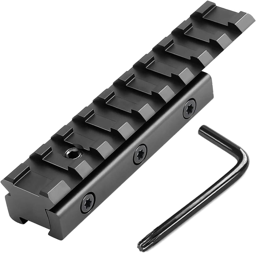 Bontok 11mm Dovetail to 21mm Upgraded Build-in Locking Screws Picatinny Rail Low Profile Scope Mount Converter Base 3/8" to 7/8" Converter