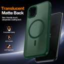 Magnetic for iPhone 11 Phone Case-Compatible with MagSafe-Slim Translucent Matte-Military Grade Drop Protection Phone Case for iPhone 11 6.1", Dark Green