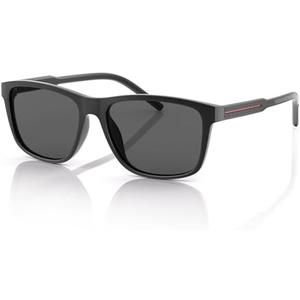 gesruny Polarized Sunglasses for Mens Womens - Lightweight Matte Finish Sun Glasses, Line Patterned Sunglass