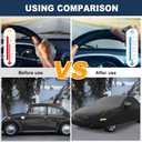 ACROPIX Car Cover Waterproof All Weather Full Exterior Cover Rain Hail Sun Protector Car Cover Black Fit for Volkswagen Beetle Bug-Sedan 2DR 1960-1980 with Door Zipper - Pack of 1