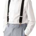 Kids Suits for Boy Suspender Pants Set Teen Boys Light Gray Ring Bearer Outfit Formal Dresswear Size 18