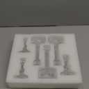 Circle Candlestick Holders Bulk, 6 Pcs Clear Combination Candle Holders Set, Crystal Candle Holders for Wedding, Table Centerpiece, Home Decoration