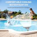 Pool Fountain Waterfall for Above Ground/Inground Pools, Auto-Swing Wide Spray Sprinkler Fountain, Adjustable Height 16-23", Swimming Pool Accessories for Relaxation & Water Cooling, Pool/Spa Decor
