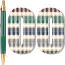 Aozora Pens Bulk 100 Pack Retractable Pens Ballpoint Smooth Writing Pen Click Bulk No Bleed Medium Point 1.0 mm Box of Pen (Classic-A)