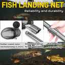 Heavy Duty Extra Large Aluminum Landing Net - Telescoping Handle (67-100in), 20in Net Opening for Saltwater Fishing