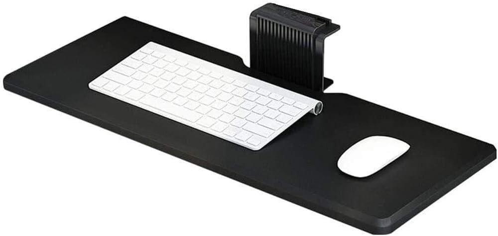 Keyboard Tray Drawer, Keyboard Platform Keyboard Tray Under Desk, Clamp On Ergonomic Mouse & Office Computer Desk Extender Drawer with Phone Slot Stand