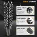 Front Rear Complete Coil Spring Strut Assembly Shock Absorber Fit for Buick Rainier 2004-2007, for Chevrolet Trailblazer Gmc Envoy 2002-2009, for Trailblazer EXT 2002-2006, 171341 37241