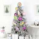 Soulchen 16 Pcs Large Pastel Christmas Tree Ornaments Inflatable Candy Macaroon Color Dessert Pendant Ice Cream Sugar Cake Macaroon Donut Candy Balls Ornaments for Christmas Holiday Party