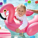  Pool Floats for Kids-Flamingo Swim Floats Tubes Kids Pool Floaties, Inflatable Swimming Split Ring Ride On for Age 3-8 Years Girls Boys Summer Party Beach Pool Essentials Water Toys