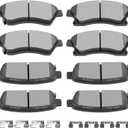 SCITOO D1522 D1468 Front Ceramic Rear Semi-Metal Brake Pad Sets Replacement For Chevrolet Cruze 2011-2015,For Chevrolet Cruze Limited 2016,For Chevrolet Sonic 2013-2016
