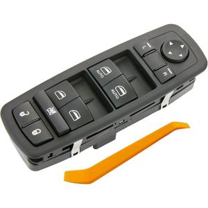 3+9 Metal Pins Check Required.Power Window Switch fits for 2012-2015 Dodge Grand Caravan,Chrysler Town &Country.13-15 Ram 1500 2500 3500 Driver Side Control switches OE:68110866AB(Green Led)
