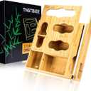 Bamboo Ziplock Bag Organizer, 12x13.2x3 Inches