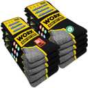 SOXCO WORK Socks for Men Crew Length Black Socks 6/10 Pairs (Medium)