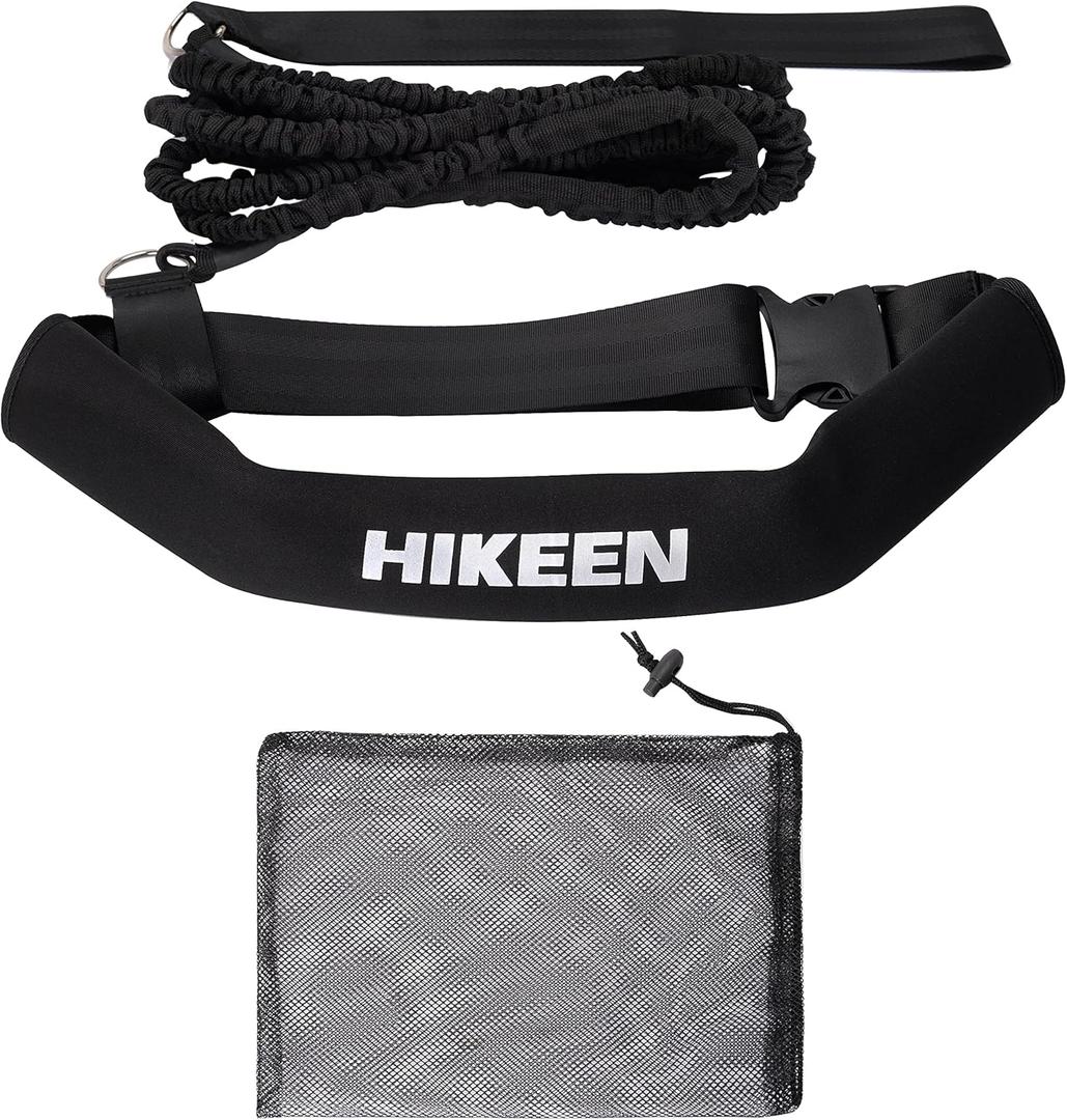 Hikeen Swimming Training Belt - 4M Tether for Swim in Place, Stationary Harness, Aquatic Resistance Belt