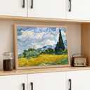 Framed Van Gogh Inspired Wall Art Canvas Painting with Gallery Quality Oil Painting Print Poster Wall Picture Art for Home Decoration Living Room Bedroom Office 16x24 Inches