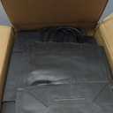 METRONIC Black Paper Gift Bags 8x4.25x10.5 Inches 100 Pack, Medium Kraft Shopping Bag with Handles for Business, Boutique, Party Favors, Retail Stores, Gift Wrap Bulk