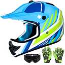 ROOZO Youth Kids Dirt Bike Helmet DOT Approved, Full Face Motocross Set, Small