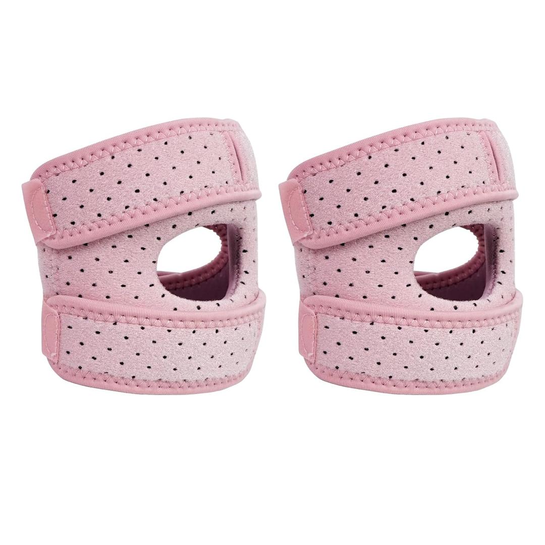 Luwint Patellar Tendon Support Strap with Gel Pad, Women & Teens Adjustable Knee Brace for Knee Pain Relief, Arthritis, Sports (Pink)