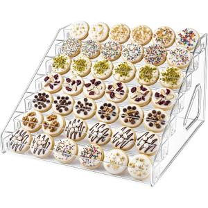 Clear Acrylic 7-Tier Cookie Display Stand, Tiered Dessert Stand for Cupcakes, Cookies & Pastries, Ideal for Bakers, Vendors, Birthday Parties, Craft Fairs & Market Booths