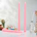 12 Pack Pink Taper Candles - Taper Candles 10 Inch Dripless, Smokeless & Unscented - 8 Hours Long Burning - Tall Candlesticks - Ideal for Weddings, Dinner Parties, Home Decor, Birthday Party
