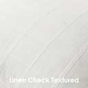 Throw Pillow Covers Set of 2 18x18 Inch Linen Check Decorative Pillow Covers, Neutral White Soft Vintage Pillowcases for Couch Sofa Bed Living Room, Farmhouse Home Boho Decor