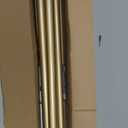 TONIAL1 Inch Double Curtain Rods 72 to 144 Inch (6 to 12 ft), Heavy Duty Decorative Drapery Rod for Windows 69 to 140 Inch (5.75 to 11.7 ft) with Classic Cap Finial, Gold