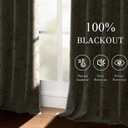 ChrisDowa Beige 100% Blackout Floral Curtains 63 Inches Long 2 Panels for Bedroom Living Room Brown Flower Patterned Room Darkening Thermal Insulated Soundproof Grommet Window Treatments Drapes,52X63