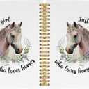 Horse Journal Notebook - Farmhouse Animal Floral Notebooks College Ruled for Work School, Horse Gifts for Lovers Women, Office Supplies, Hardcover Spiral Notebook 5.5"x8.3"